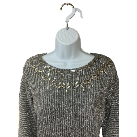 Sz Medium Ruby Rd Grey Silver Sweater NWT - Picture 3 of 8